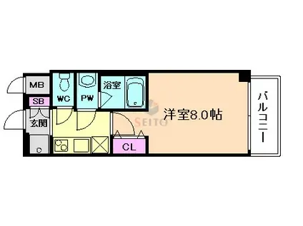 スプランディット十三本町(1K/5階)の間取り写真