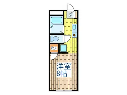 メゾン西川(ワンルーム/2階)の間取り写真