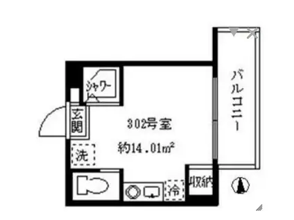 ソフィア鷺宮I(ワンルーム/3階)の間取り写真