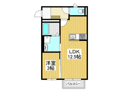 コージーコート品川(1LDK/1階)の間取り写真