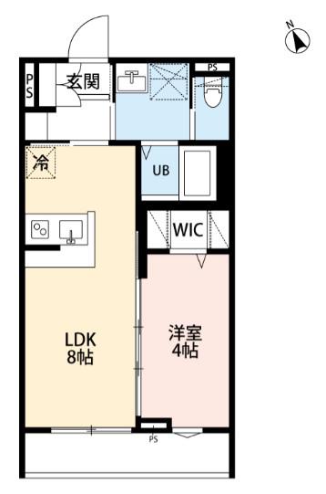 エルシーク蕨(1LDK/2階)の間取り写真