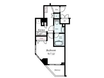 AXASTOBU-NERIMANERIMA(1K/4階)の間取り写真