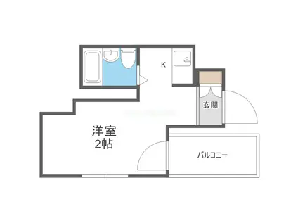 ビバリーヒルズ岸里東(ワンルーム/7階)の間取り写真