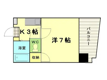 パーク朝日(1K/8階)の間取り写真