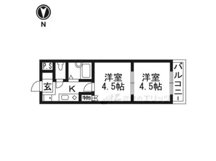 シティハウスグリンデル(2K/3階)の間取り写真