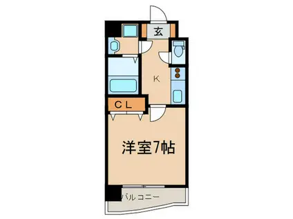 エンクレスト赤坂(1K/2階)の間取り写真