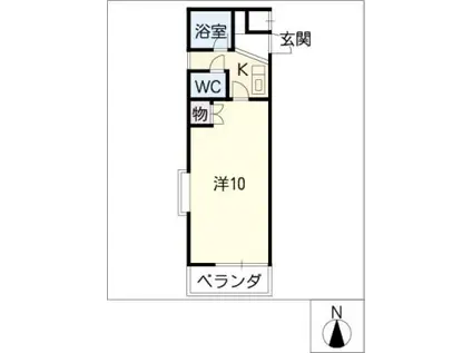 パークテラス鶴舞(1K/3階)の間取り写真