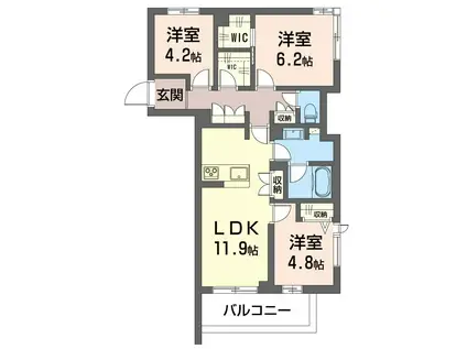 メゾン グレイス(3LDK/2階)の間取り写真