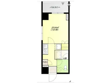 シグマ西麻布U(1K/4階)の間取り写真