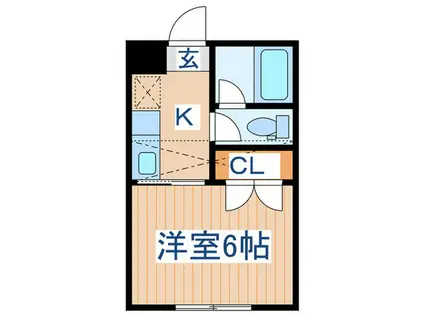 畳屋町ハイツ(1K/1階)の間取り写真