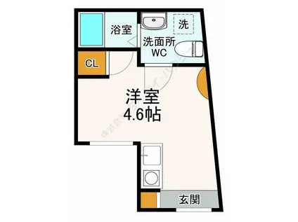 MA PLACE 参宮橋(ワンルーム/4階)の間取り写真