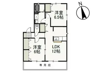 さにぃてらす03参番館(2LDK/1階)の間取り写真