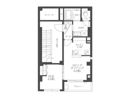 リュクサンブール道灌山(1LDK/2階)の間取り写真