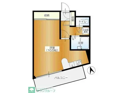 セントラル・ルミナス(ワンルーム/1階)の間取り写真