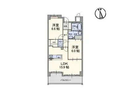 グランマスト伊島(3LDK/5階)の間取り写真