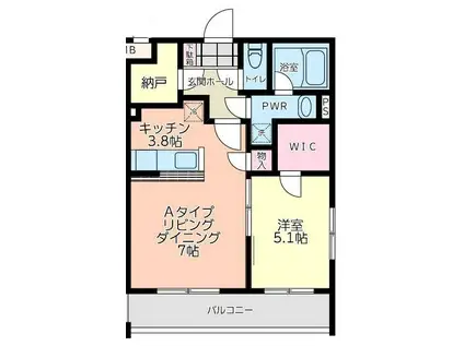 ジョアポルテ(1LDK/1階)の間取り写真