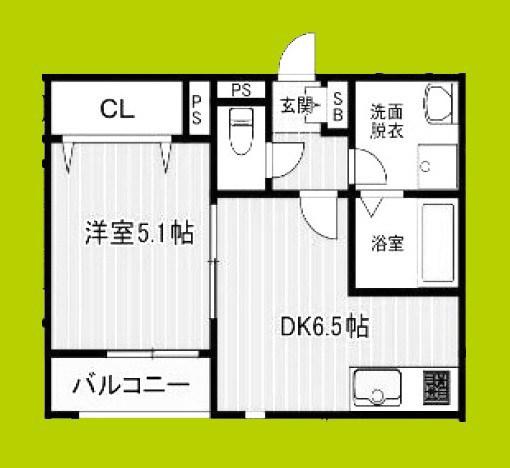 LINO久宝寺(1DK/1階)の間取り写真