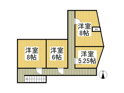 バック信濃屋ビル(ワンルーム/3階)の間取り写真