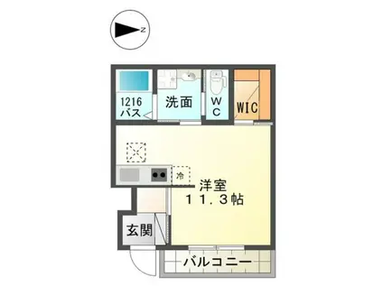 MONTE QUESTO(ワンルーム/1階)の間取り写真