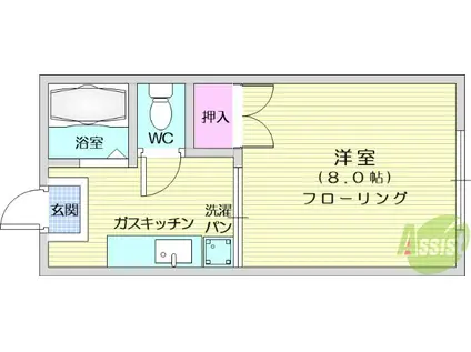 ハウスセンチュリー(1K/1階)の間取り写真