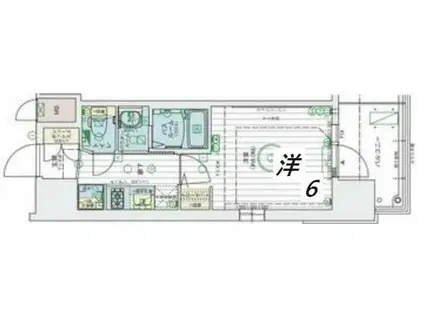 エステムコート神戸大倉山公園(1K/9階)の間取り写真