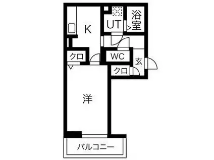 プルミエプランタン(1K/3階)の間取り写真