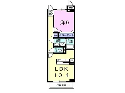 サンリットグローヴ(1LDK/1階)の間取り写真