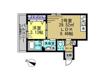 AJおおたかの森(1LDK/1階)の間取り写真