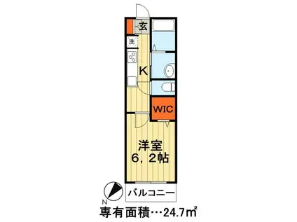 アリュール(1K/1階)の間取り写真
