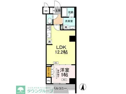 ロイジェント潮見(1LDK/5階)の間取り写真