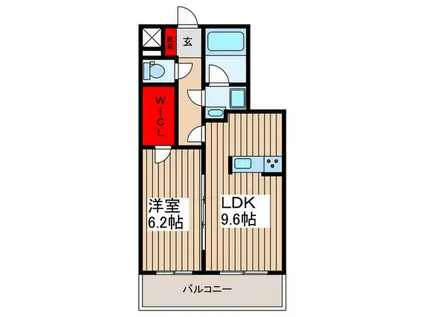 RASTポワール(1LDK/1階)の間取り写真