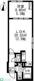 SOLASIARESIDENCE西日暮里(1LDK/3階)の間取り写真