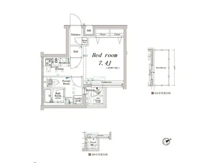 アークマーク東中野(ワンルーム/5階)の間取り写真