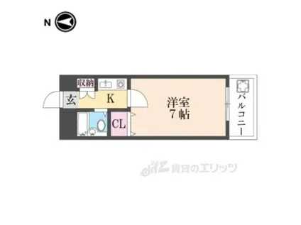 シティーホームズ大宮(1K/3階)の間取り写真