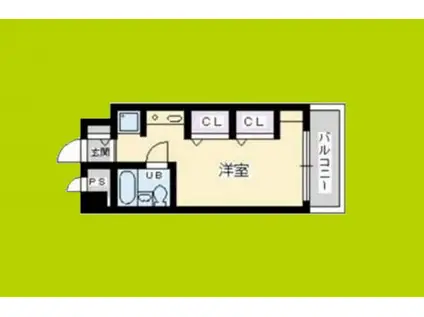 アムール野中II(ワンルーム/1階)の間取り写真