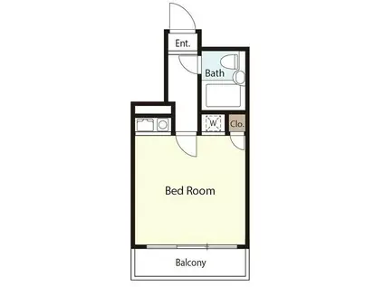 アンベリール東山(ワンルーム/2階)の間取り写真