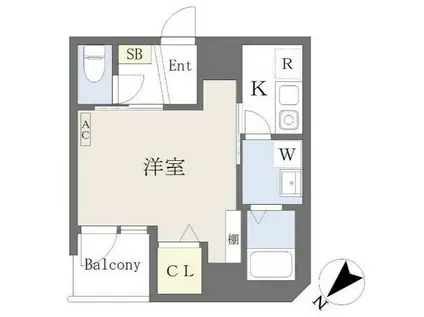 グランツ・アズマ・浅草橋(1K/7階)の間取り写真