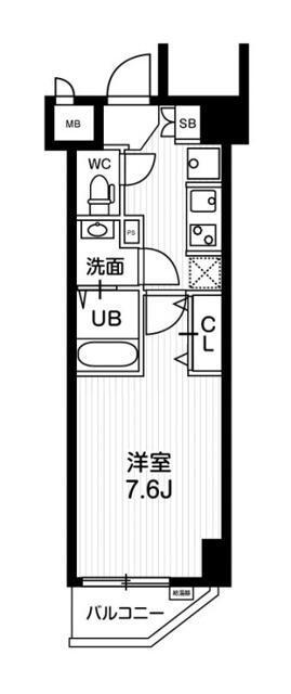N-STAGE亀戸II(1K/1階)の間取り写真