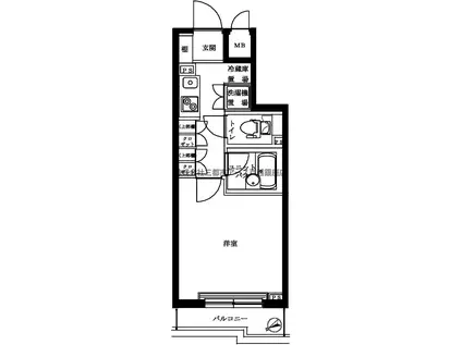 ルーブル大崎参番館(1K/4階)の間取り写真