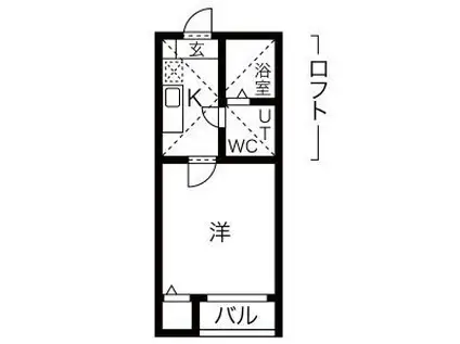 エスポワール本陣(1K/1階)の間取り写真
