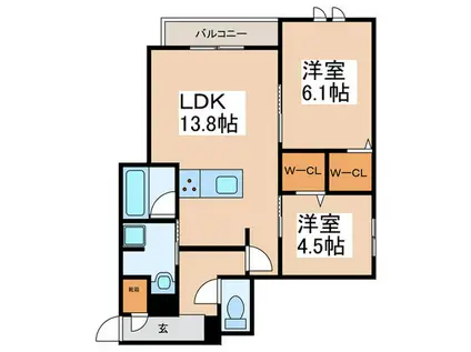 D-ROOM平野区加美東5丁目PJ(2LDK/3階)の間取り写真