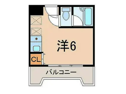 サンファスト福島(1K/3階)の間取り写真