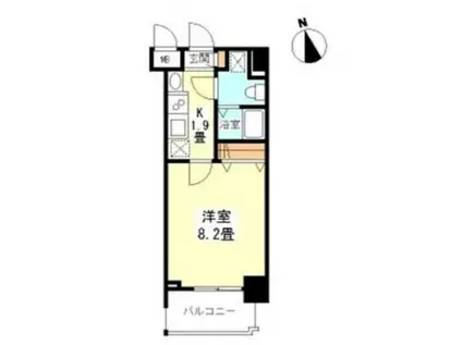 ガーラプレイス新宿御苑(1K/7階)の間取り写真