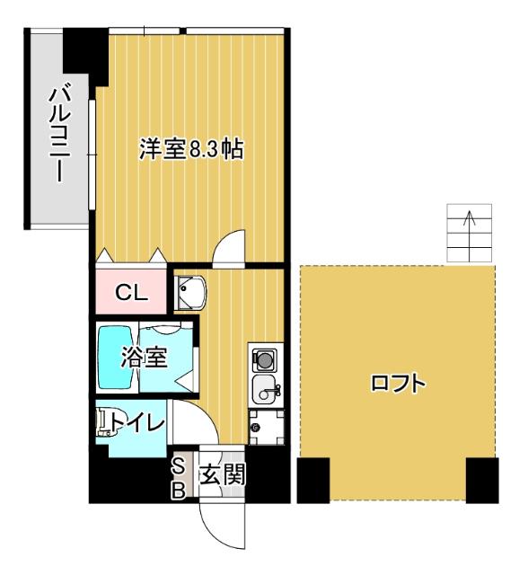 ハーバーハウス大阪(1K/6階)の間取り写真
