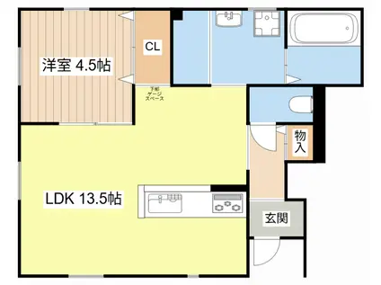 サンビオーズ(1LDK/1階)の間取り写真
