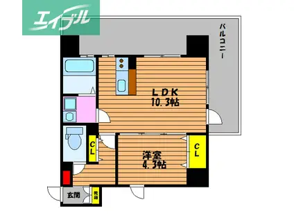 VETS U BLD(1LDK/7階)の間取り写真