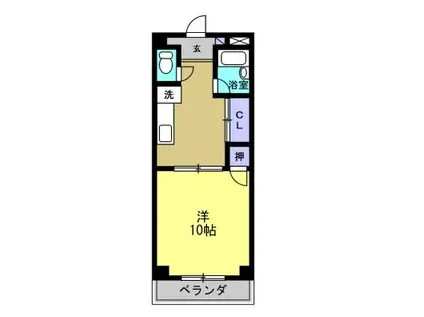 セントラーレ青山23(1K/4階)の間取り写真