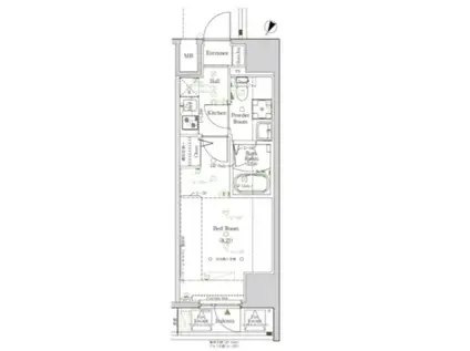 AXAS HYS板橋区役所前(1K/9階)の間取り写真