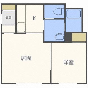 ディアス38(1LDK/1階)の間取り写真