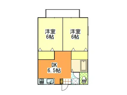 サンロイヤル(2DK/2階)の間取り写真